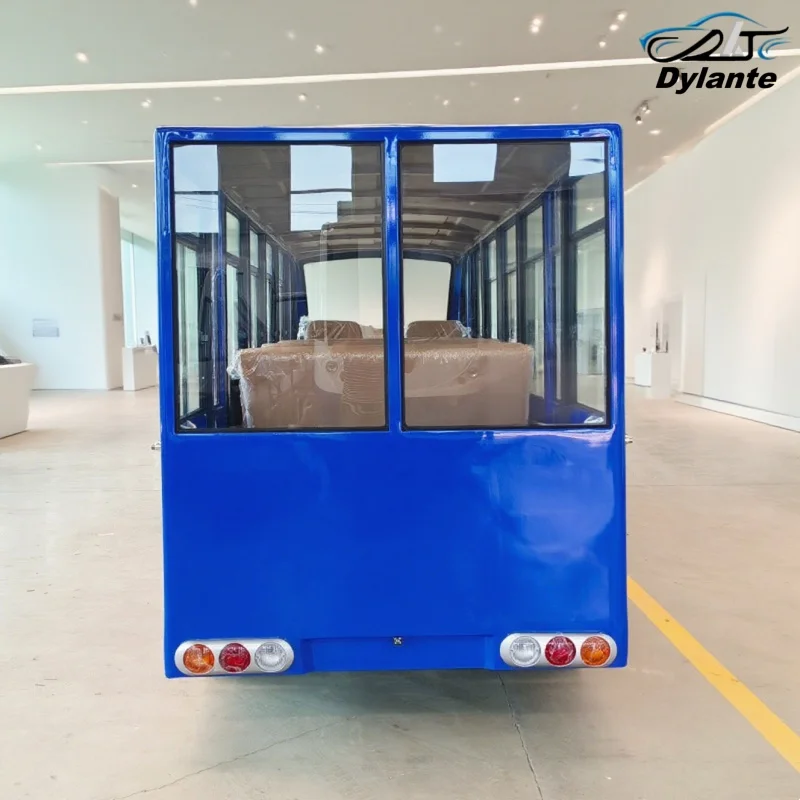 حافلة جولة تعمل بالطاقة الكهربائية، المصابيح الخلفية القانونية للشارع وميضات الطوارئ، حافلة سياحية كهربائية آمنة جديدة، حافلة لمشاهدة معالم المدينة