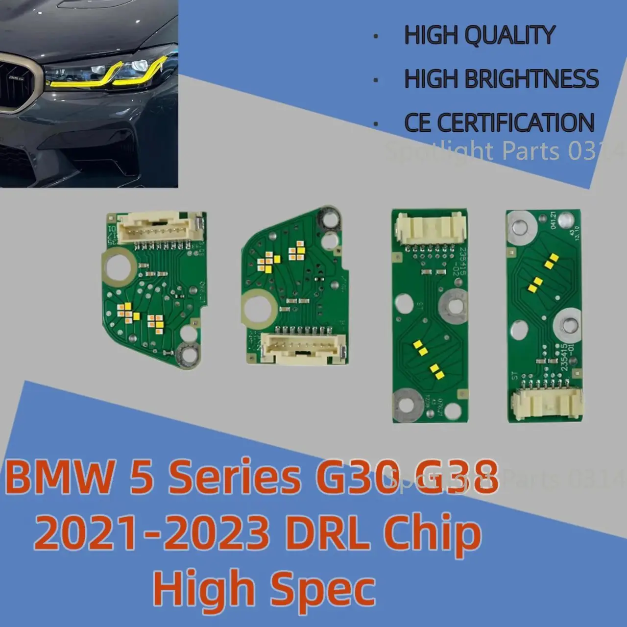 

For BMW 5 Series G30 G31 G38 2021 2022 2023 LCI High Version DRL Board Daytime Running Light Module Chips Angel Eye Chip