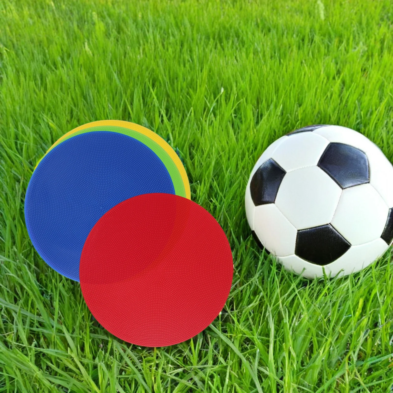 4 قطعة بولي كلوريد الفينيل نونسليب علامات بقعة مستديرة قرص مسطح علامات خفة الحركة في الهواء الطلق كرة القدم كرة السلة معدات التدريب السريع #3