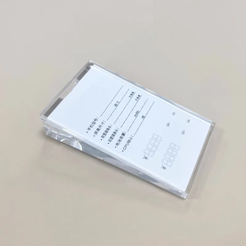 Transparent Acrylic Price Label Rack Retail Table Label Display