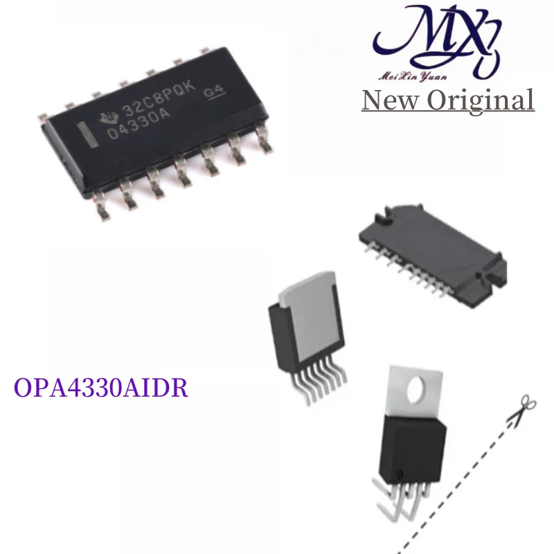 MXY 5Pcs OPA4330AIDR O4330A 04330A OPA4330 SOIC-14 four-way precision operational amplifier chip IC new original