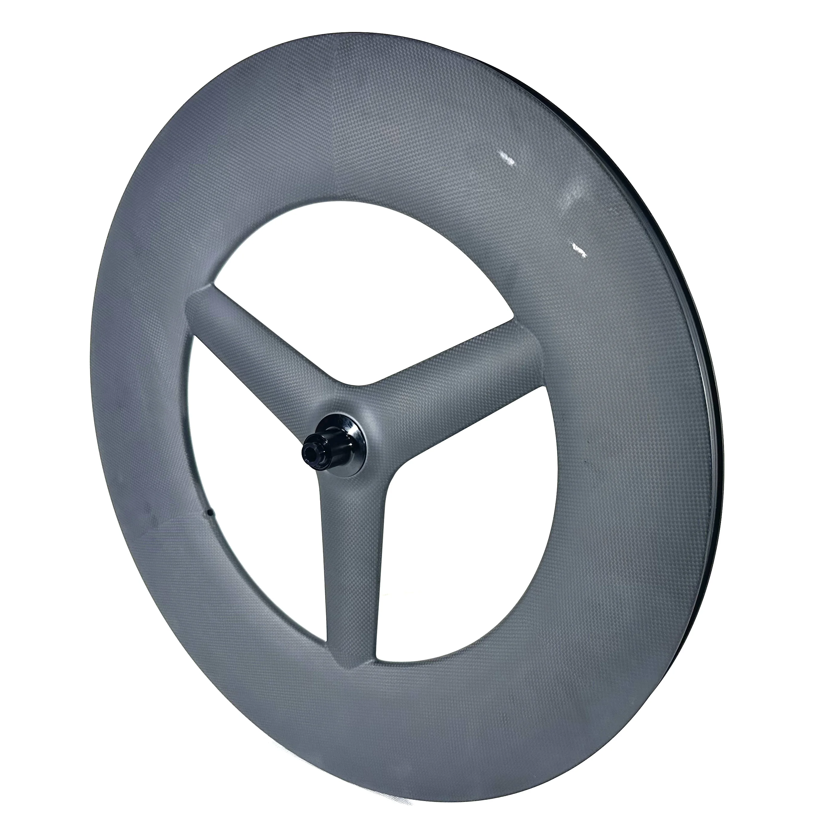 700C Tri Spoke Road Time trial Carbon Wheels 120mm Height 28mm Width Tubeless Tubular Disc Brake Toray T700+T800