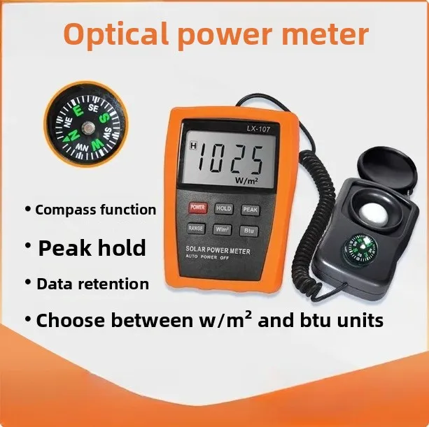 High Precision Solar Power Meter Infrared Irradiometer Xenon Lamp Experimental Light Power Meter LX-107