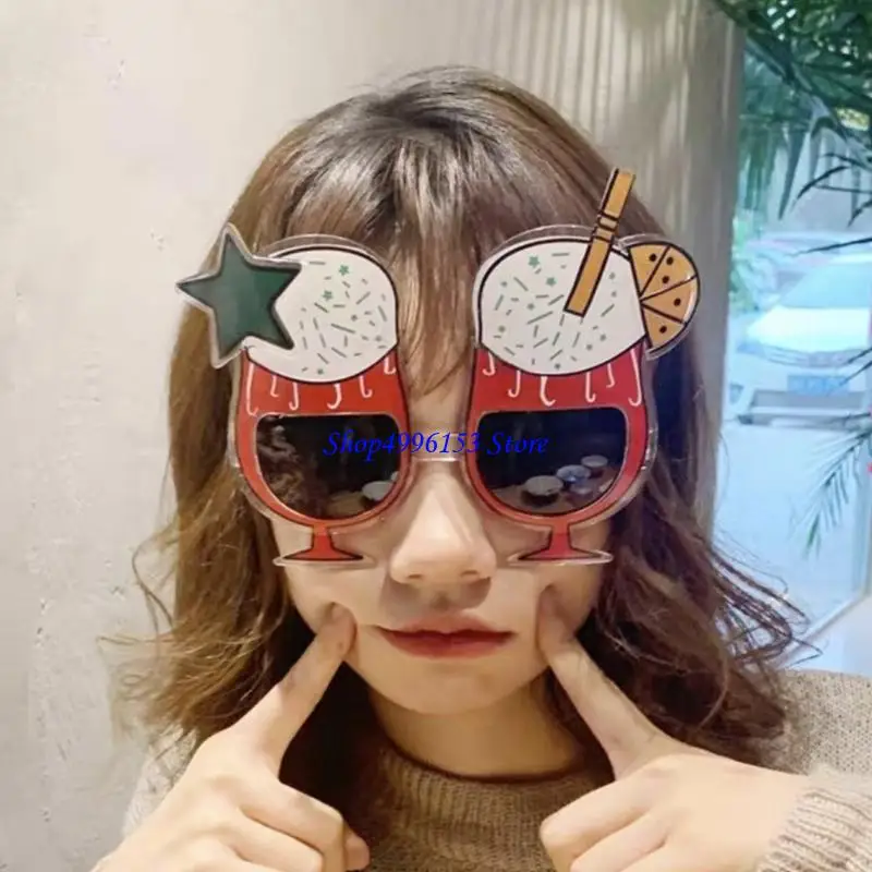 Q0KE luaus imprezowe okulary przeciwsłoneczne kieliszki do wina okulary śmieszne hawajskie szklanki dorosłych dzieci