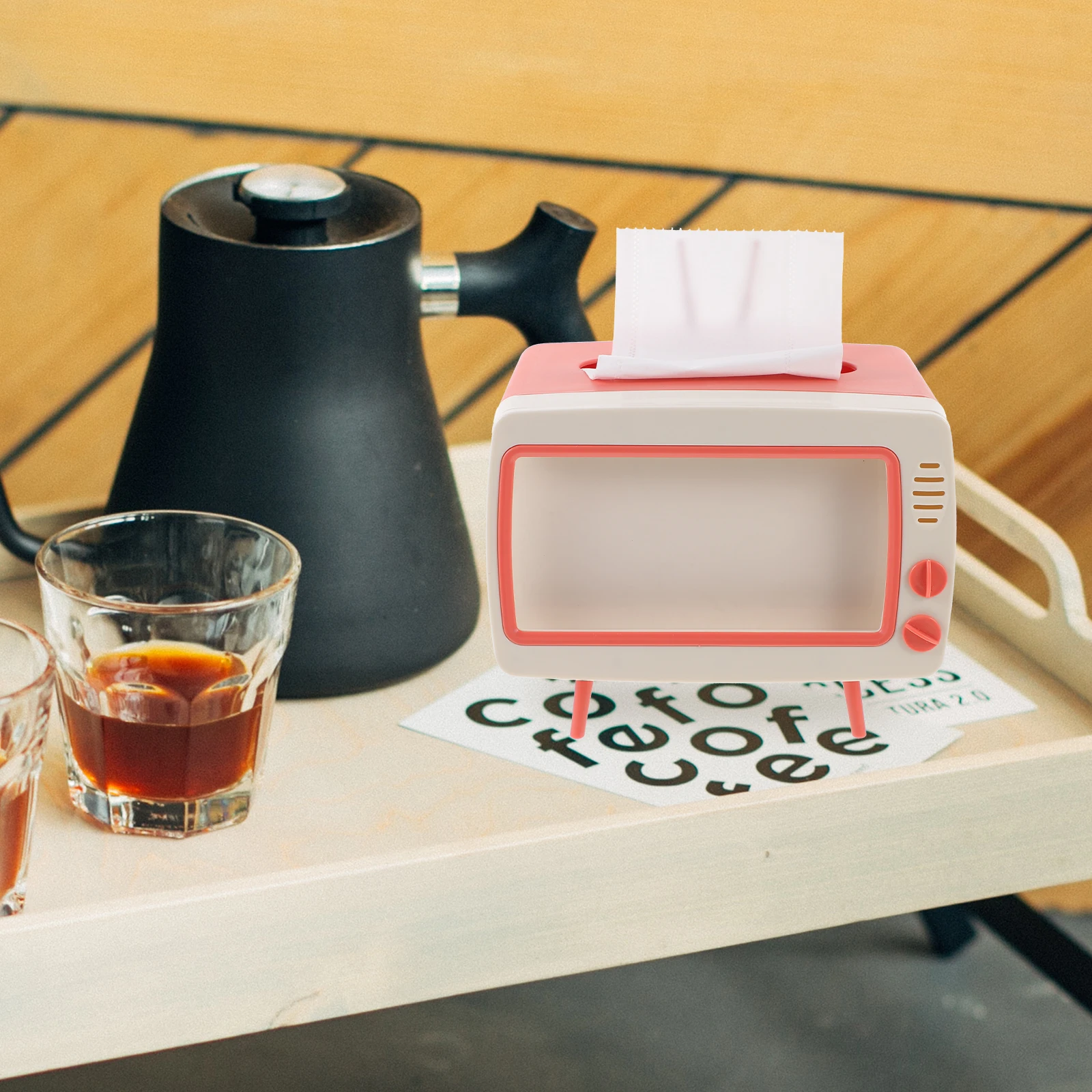 

Tissue Box Holder Realistic Plastic Decorative Napkin Dispenser for Living Room Cabinet Desktop Storage Organizer