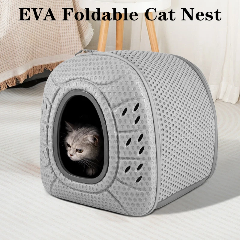 

EVA Cat Bed Foldable Pet House Cat Nest Warm Cat Kennel Indoor Sleep Basket for Cats Tent Cat Accessories Mascotas Cama Gatos