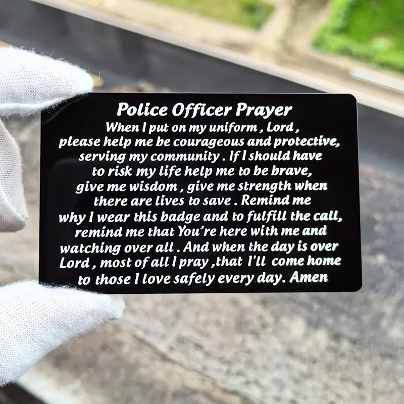 

Металлический кошелек для полицейского, карта с гравировкой на заказ, молитвенная карта