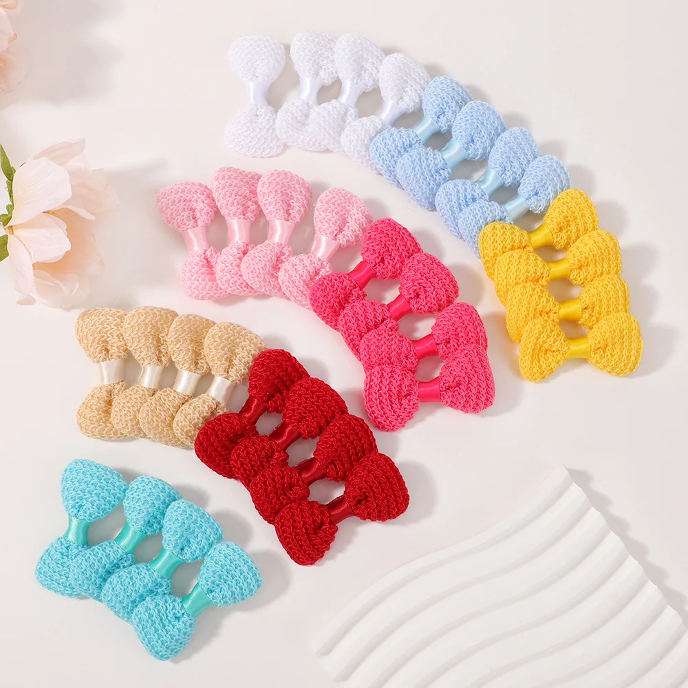30 Stück Zufällige Farbe Mini Bögen Elastische Haarspange für Mädchen Gummiband Haarseil Pferdeschwanzhalter Kopfbedeckung Mädchen Haarschmuck