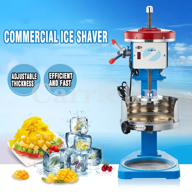 Dual Purpose Snow Flake Continuous Sand Ice Machine Electric Ice Breaker Planer Commercial Copper Plate