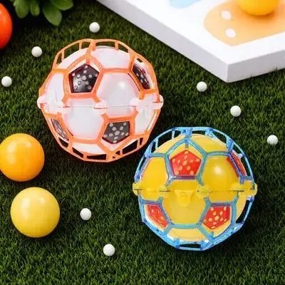2 pçs elétrico luminoso futebol crianças sem olho atraentes saltando bola musical indoor ao ar livre jogar prático