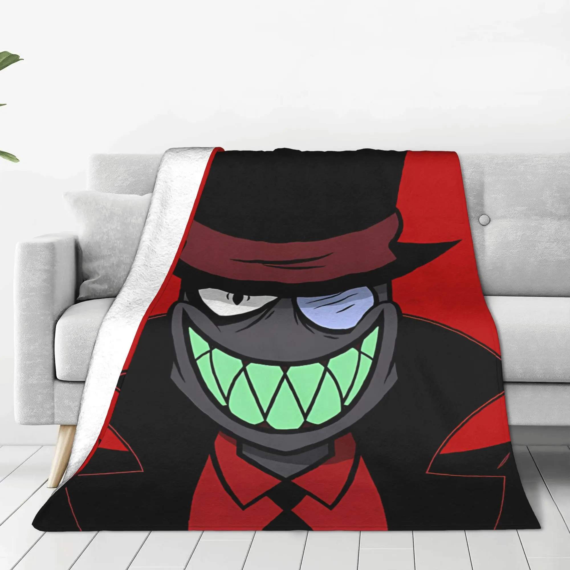 1PC Home Cutecore Lord Black Hat Villainous Blanket Super Cosy Plush Home Living Room Sofa Halloween