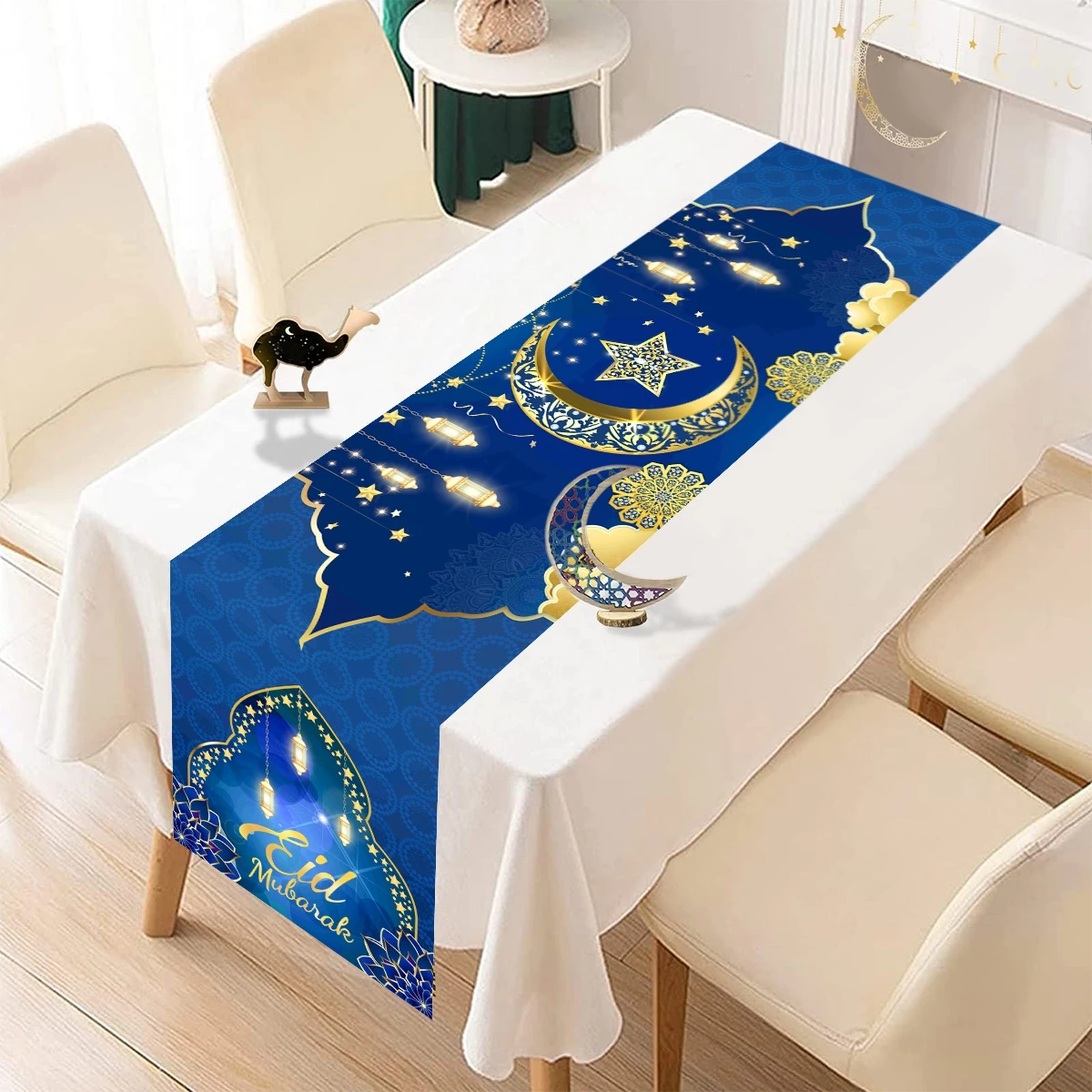 عيد مبارك مفرش طاولة رمضان مفارش المائدة رمضان كريم ديكور للمنزل 2026 حفلة إسلامية هدايا عيد الأضحى