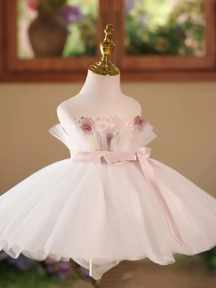 Hochwertiges Kinder-Abendkleid, Kostüm für Klavierauftritte, Hochzeit, Geburtstag, Abschlussfeier, Modell A5012 Vestidos – Detail 4