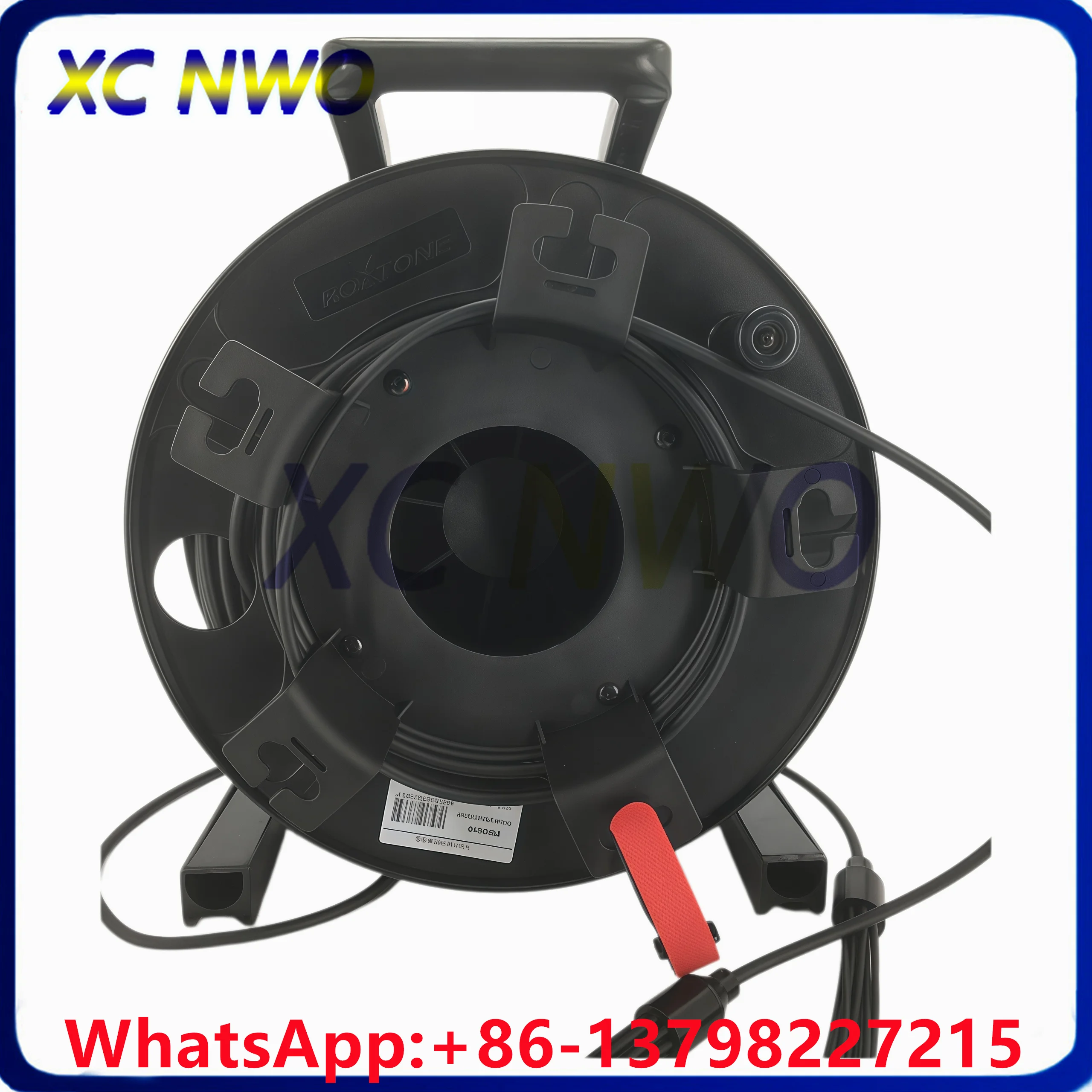 SM,12C,G657A1,TPU Jacket, Armored Black Cable,Dia:6.0mm,LC/UPC-LC/UPC 100M 150M (0.5M from plug to connector) ,With REEL PCD310