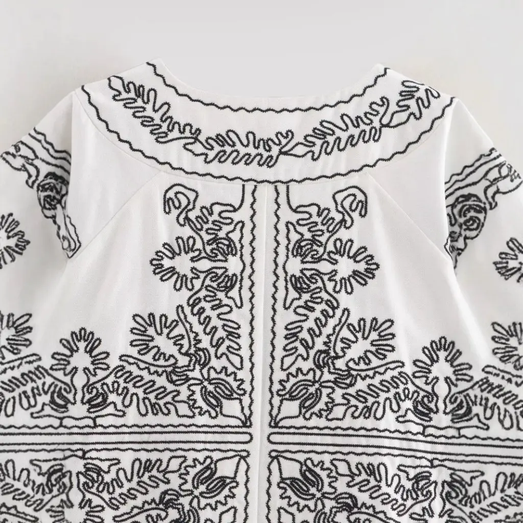 

Women's European And American Style Distinctive Street Crewneck Long-Sleeved Embroidery Fashion Jacket High-End All-Match