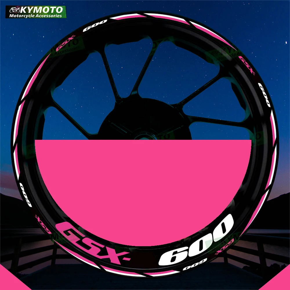 

Для GSX600-R GSX600 R аксессуары для мотоциклов 17-дюймовые наклейки на передние и задние колеса обтекатель колеса светоотражающие наклейки украшения
