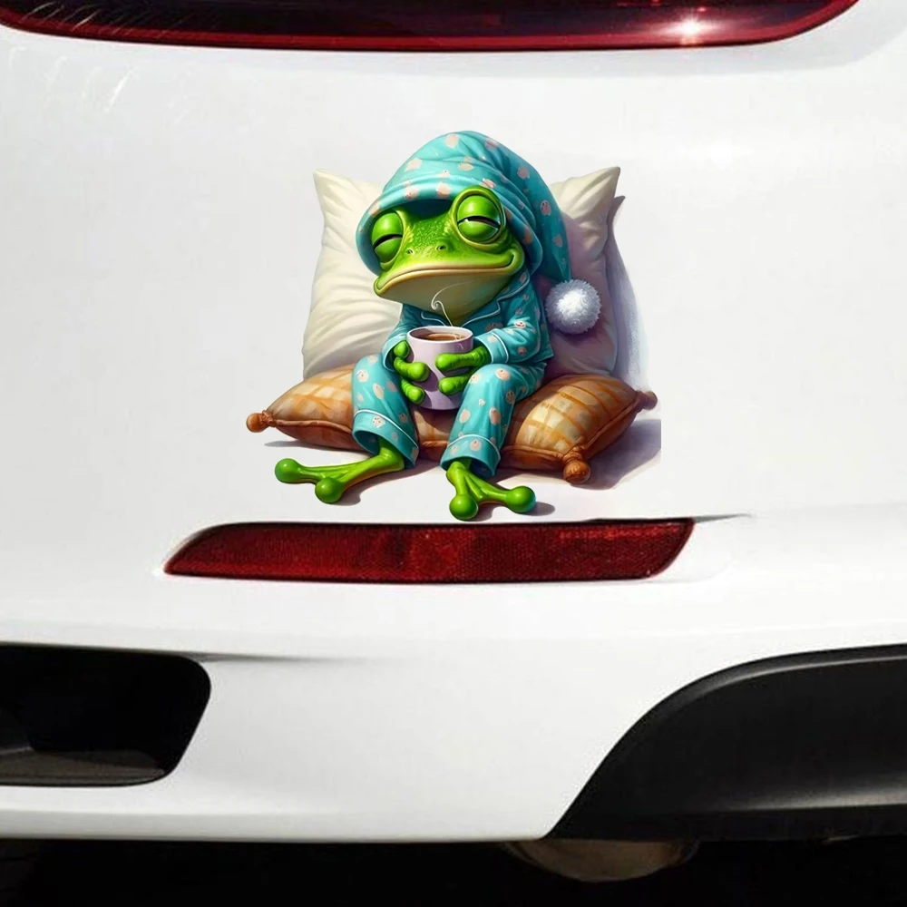 

Lazy Frog Decals, Self-adhesive, Waterproof Vinyl Stickers for Car, Bumper, Window, Laptop, Wall and Glass Surface