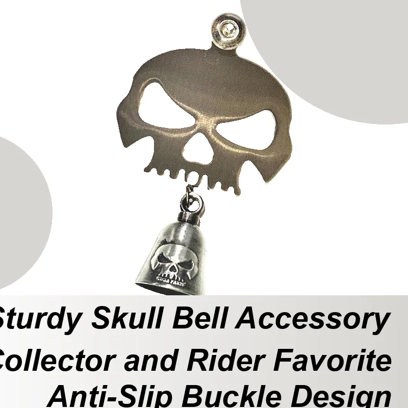 

Motorcycle Bell With Skull Hanger Biker Luck Bell Hanger Motorcycle Metal Cycling Pendants For Father Women Men Boyfriend