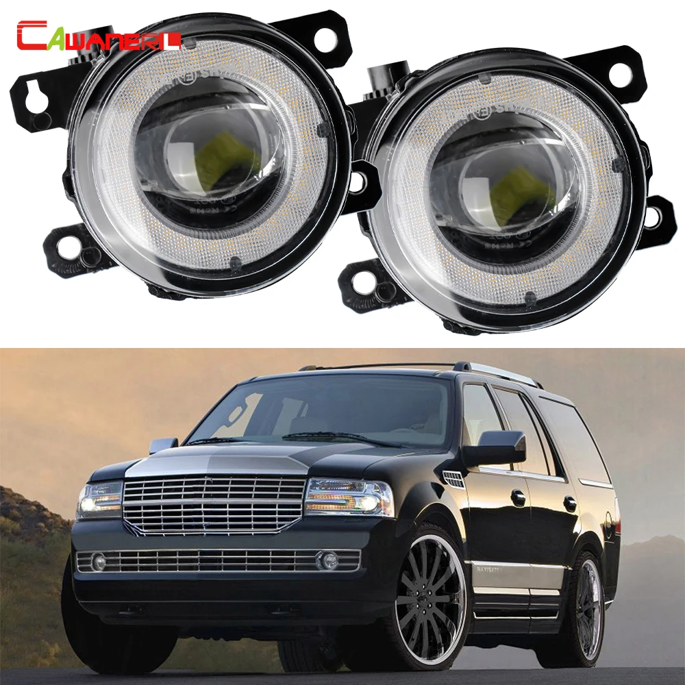 2 X 30W Car LED Fog Light with Angel Eye DRL Daytime Running Lamp For Lincoln Navigator 2007 2008 2009 2010 2011 2012 2013 2014