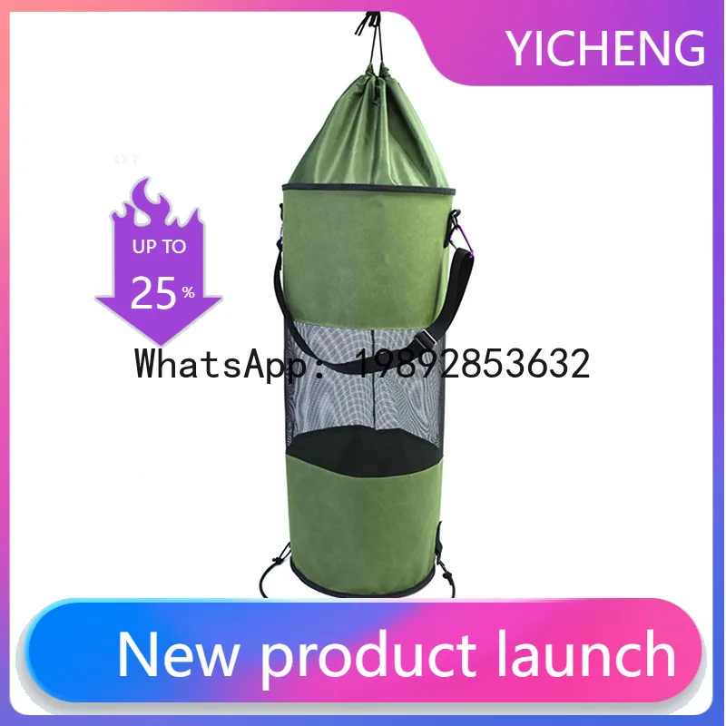 DSA hanging garbage storage bag, mesh trash can is strong and durable