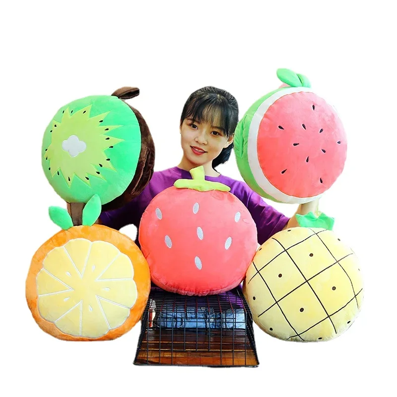 2 in 1 Pillow blanket filling fruit vegetables food Anti-stress soft creative pillow cushion plush girl hobby Children toy gift