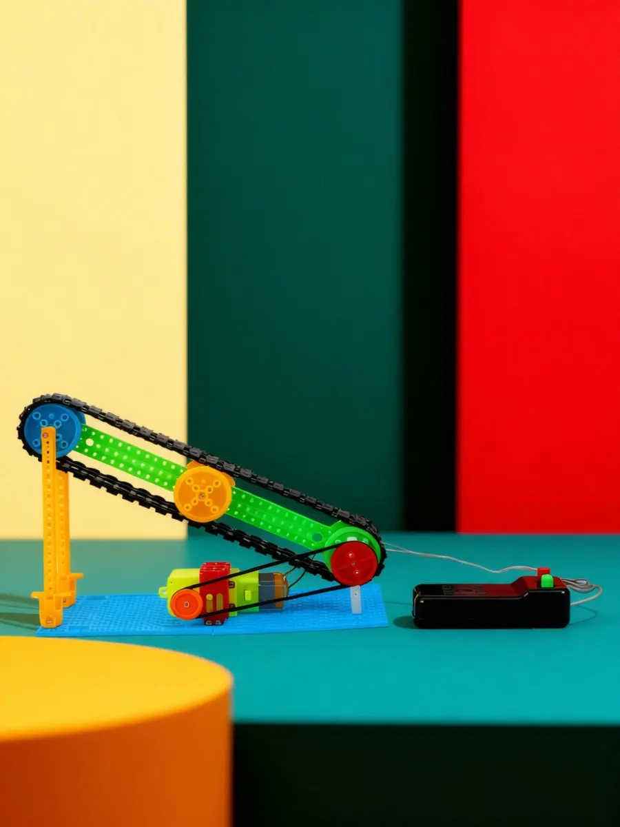 Electric Conveyor Belt Stem Kit DIY Science Experiment Electronic Learning Set for Kids Boys Girls Engineering Robotics Project