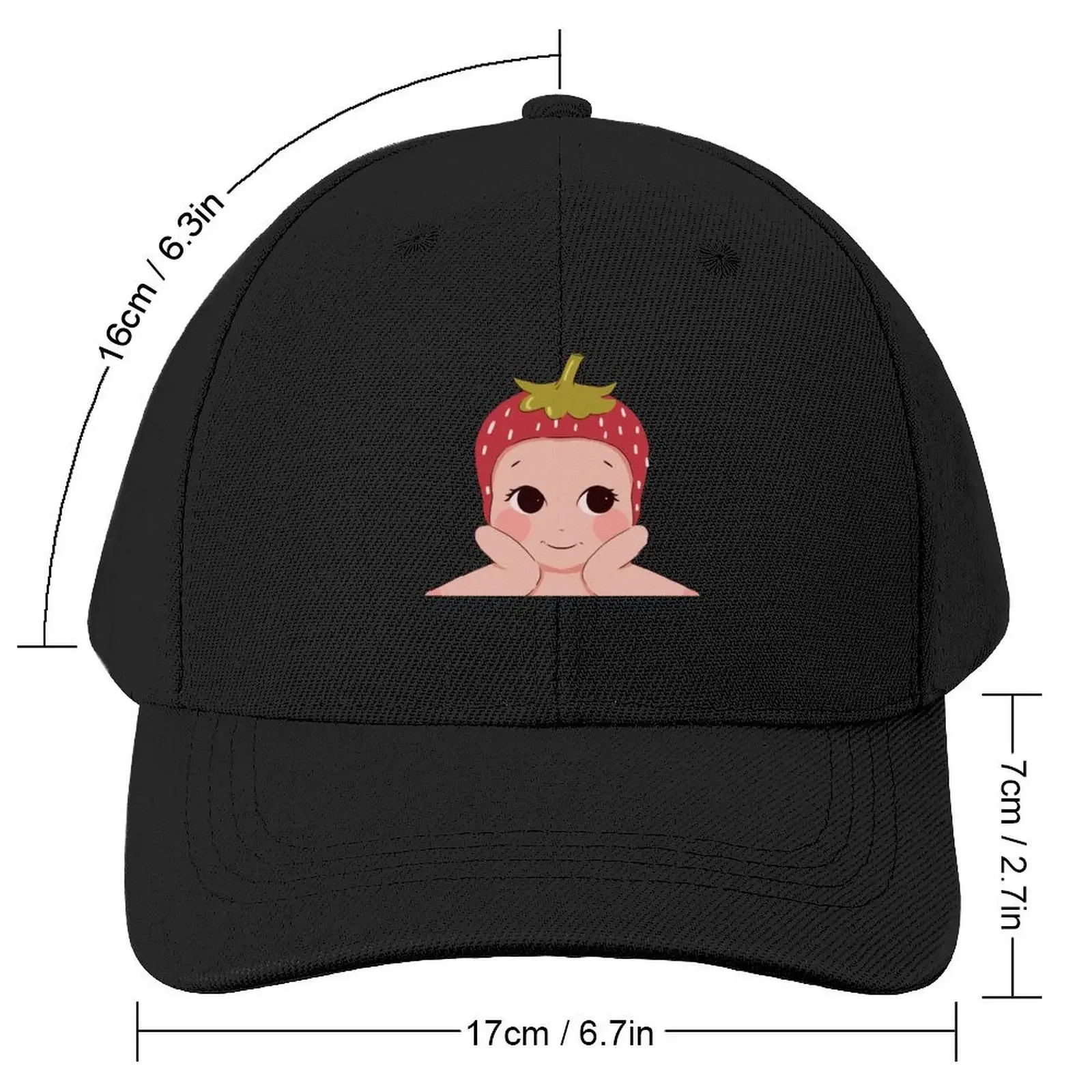 Strawberry Cherub Strawberry Sonny Angel Baseball Cap hard hat Beach Hat Man Luxury Men's Caps Women's