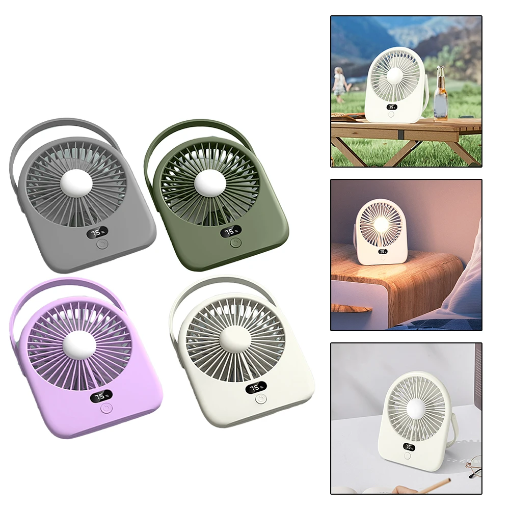 

Hanging Dual-Purpose Fan Light Usb Portable Digital Display Small Ceiling Fan Foldable Camping Ventilator Dual-Purpose Fan Light