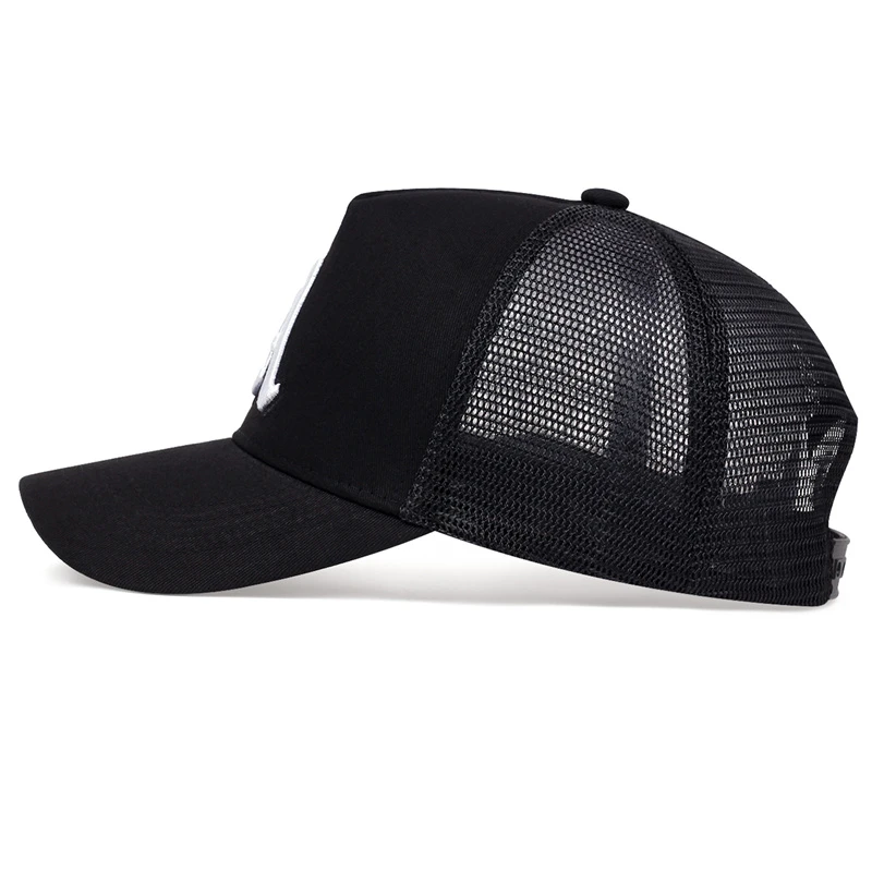 Berretti da baseball ricamati con lettera A gotica unisex Cappelli casual regolabili per esterni primaverili ed estivi Cappello per protezione solare