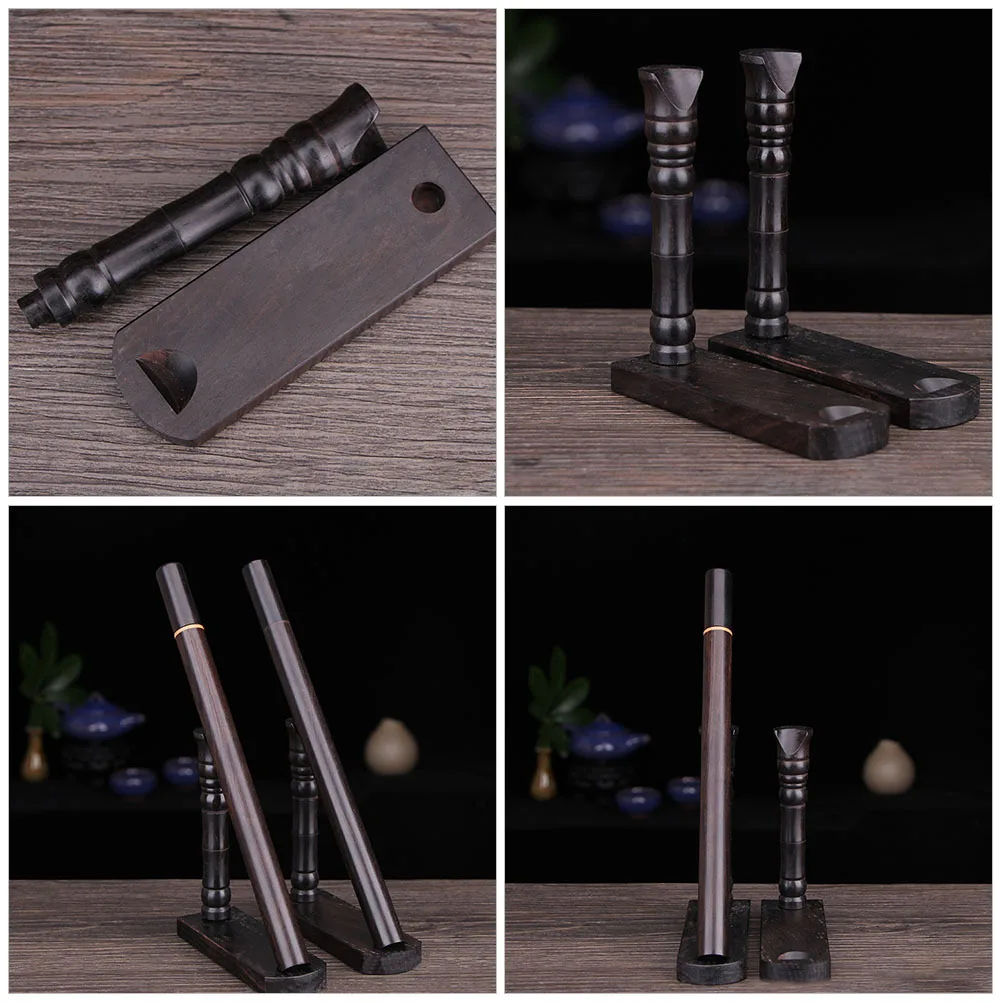

Flute Display Stand Piccolo Halloween Storage Holder Rack Wooden Clarinet Wind Instrument