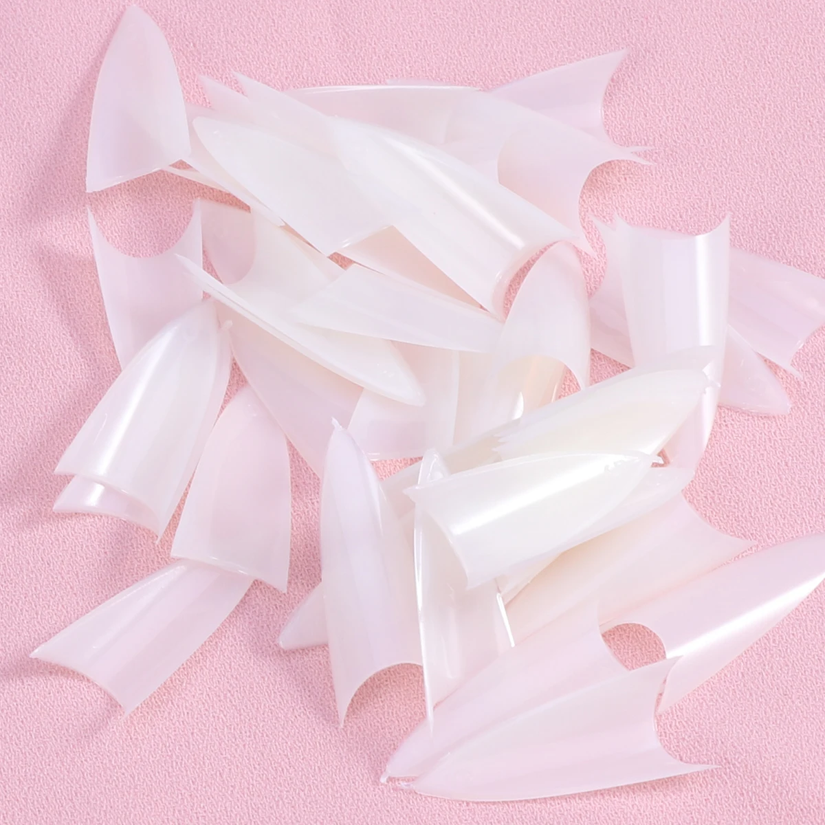 

500pcs Transparent Fake Nail Tips False Nails Clear Acrylic Nail Art Supplies For Diy Salon Use Durable Non-Toxic Easy Shaping