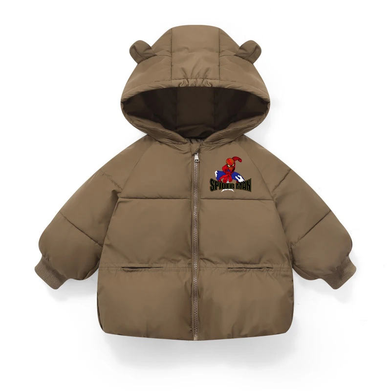 

Marvel Winter Boys Hooded Cotton Jacket Thicken Warm Sided Wear Kids Coat 2-6 Years Children Outerwear Clothing