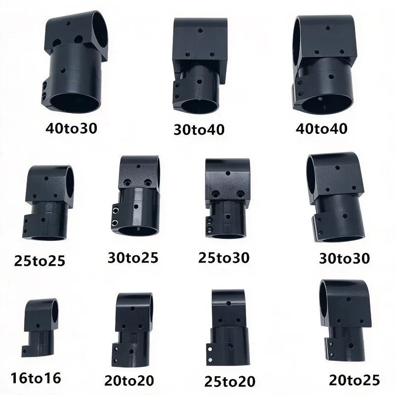 For Drone landing tripod aluminum alloy tee 16/20/25/30/40mm arm carbon tube fixed straight tee