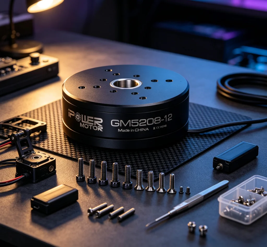 iFlight iPower GM5208-12/24 Brushless Gimbal Motor 12.6mm Shaft for UAV Pod Turntable Airborne LIDAR System - Gimbal Motor