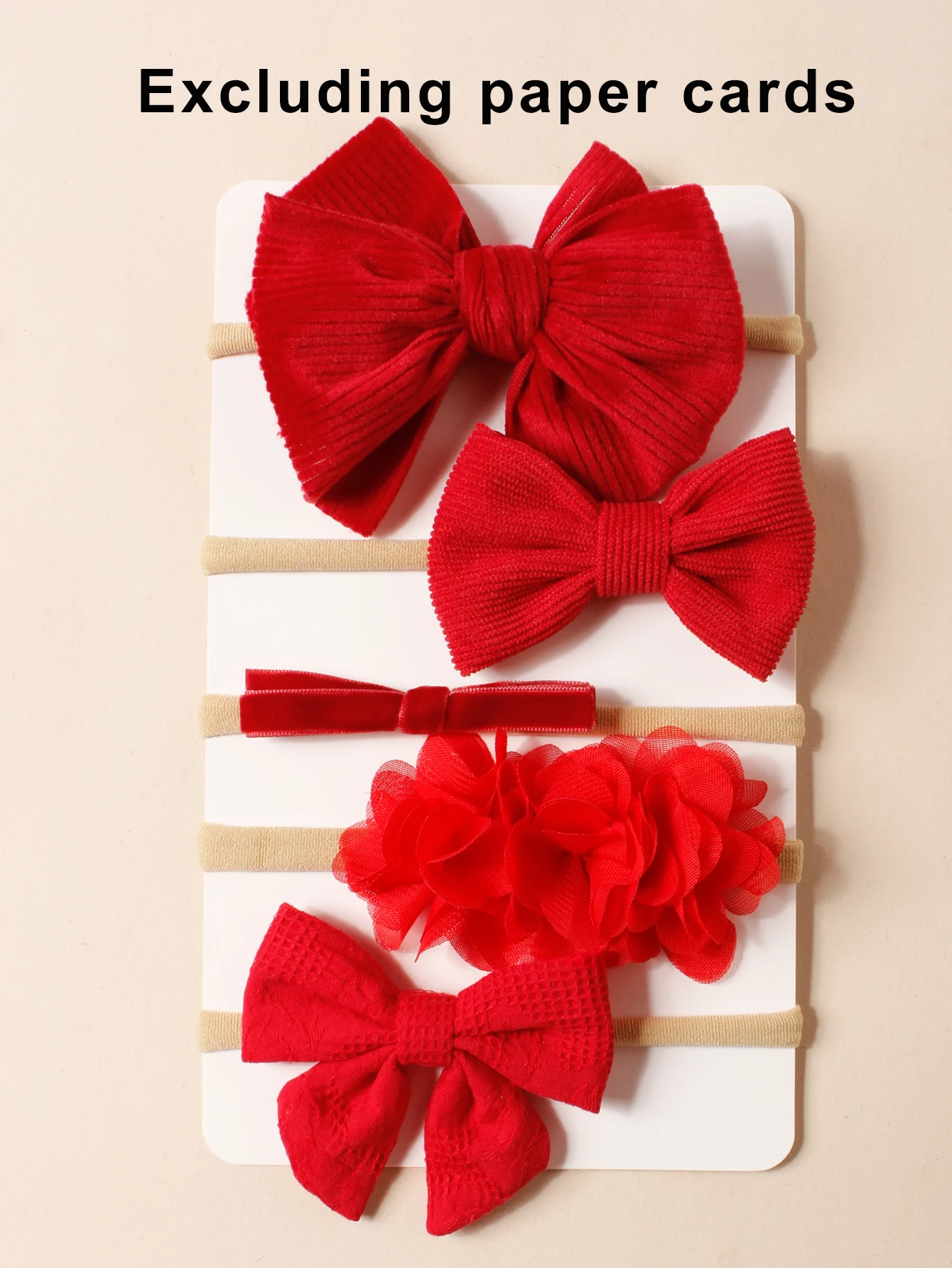 

5pcs Flower Bow Cute Headband Girl's Photo Party Sweet Headwear Comfortable Soft Fashionable Exquisite Girl Hair Accessories