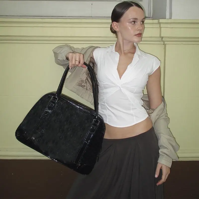 T-shirt da donna con colletto ort rivelatore irt Top Svel Slim Fit Poliestere Spandex Miscela Colore Sle europeo