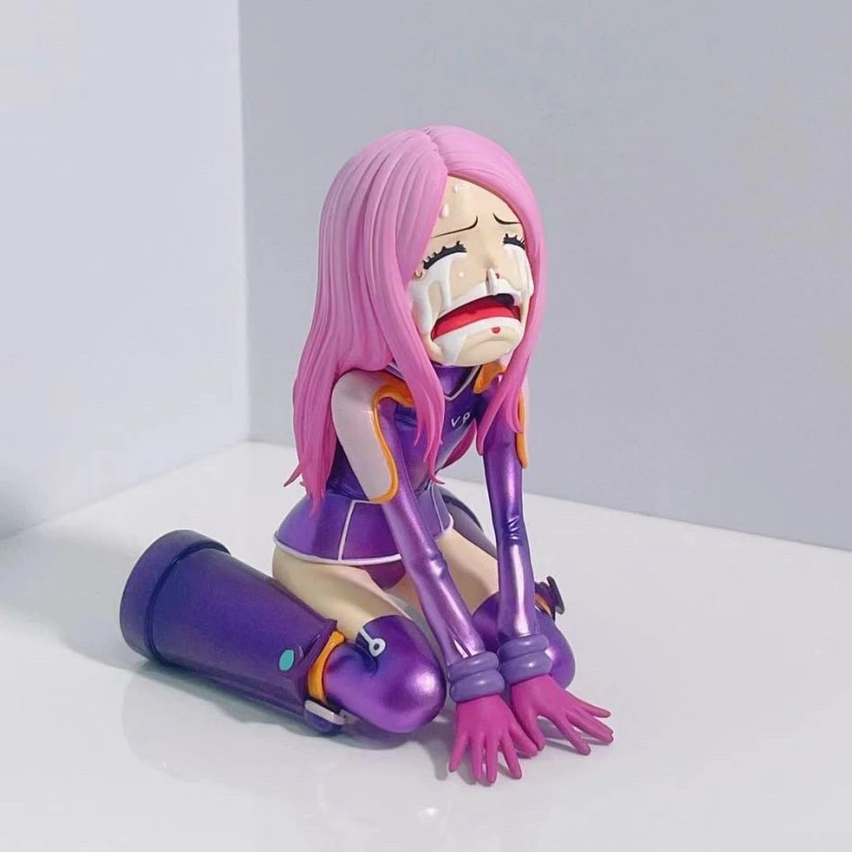 Figura Kawaii Bonney de una pieza para niños, modelo de PVC, estatua, muñeca, adornos de coche, regalo de juguete, versión Q, joyería llorona