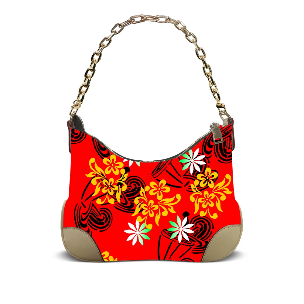 

Samoan Floral Printed 3d Printed Women'S Bag Polynesian Tribal Ethnic Pattern Design Retro Underarm Bags Crossbody Bags Handbags