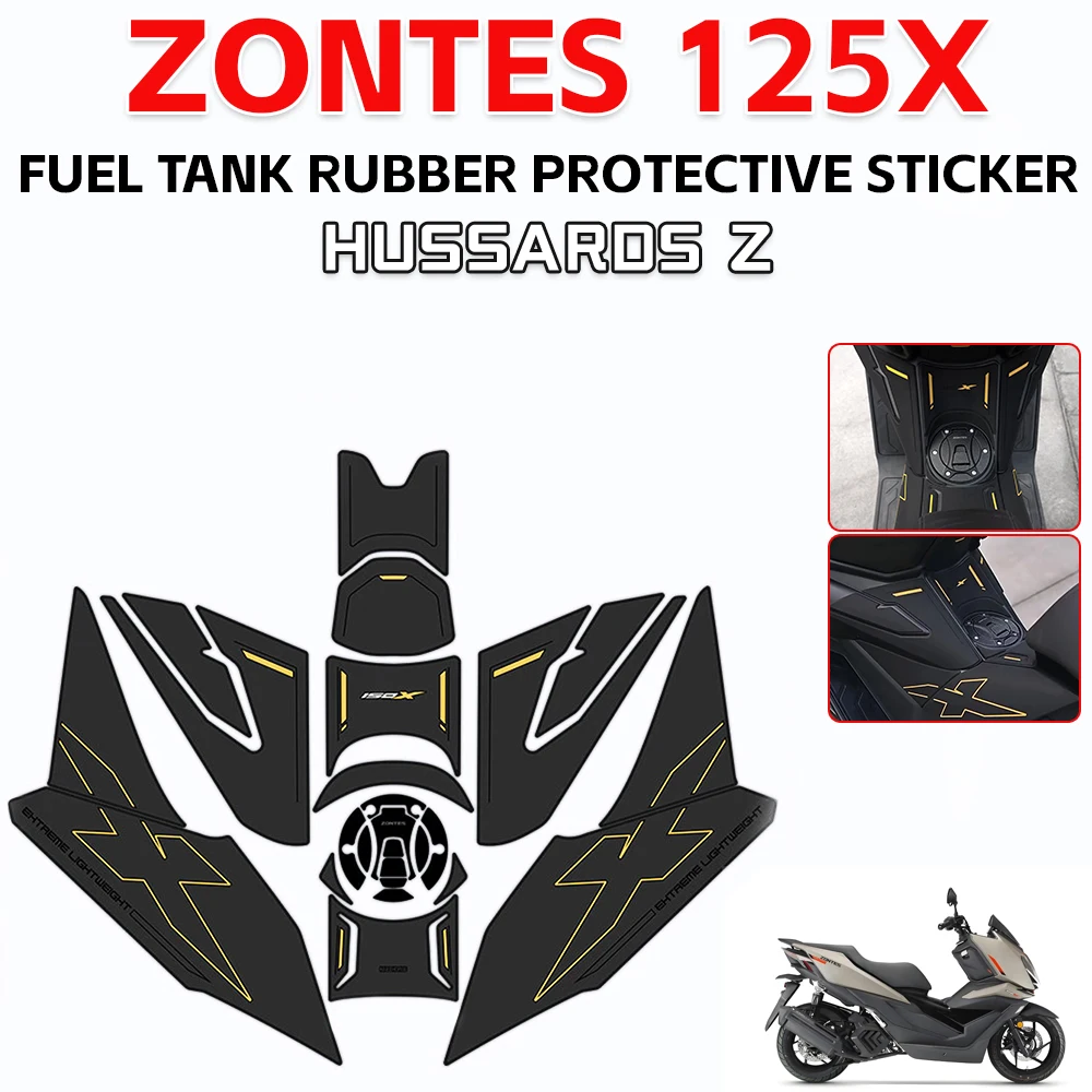 

Для мотоциклов ZONTES 125X 150X Zontes ZT125T-X ZT 125X 150X 2025 2026: резиновая противоскользящая защитная наклейка на топливный бак, аксессуары