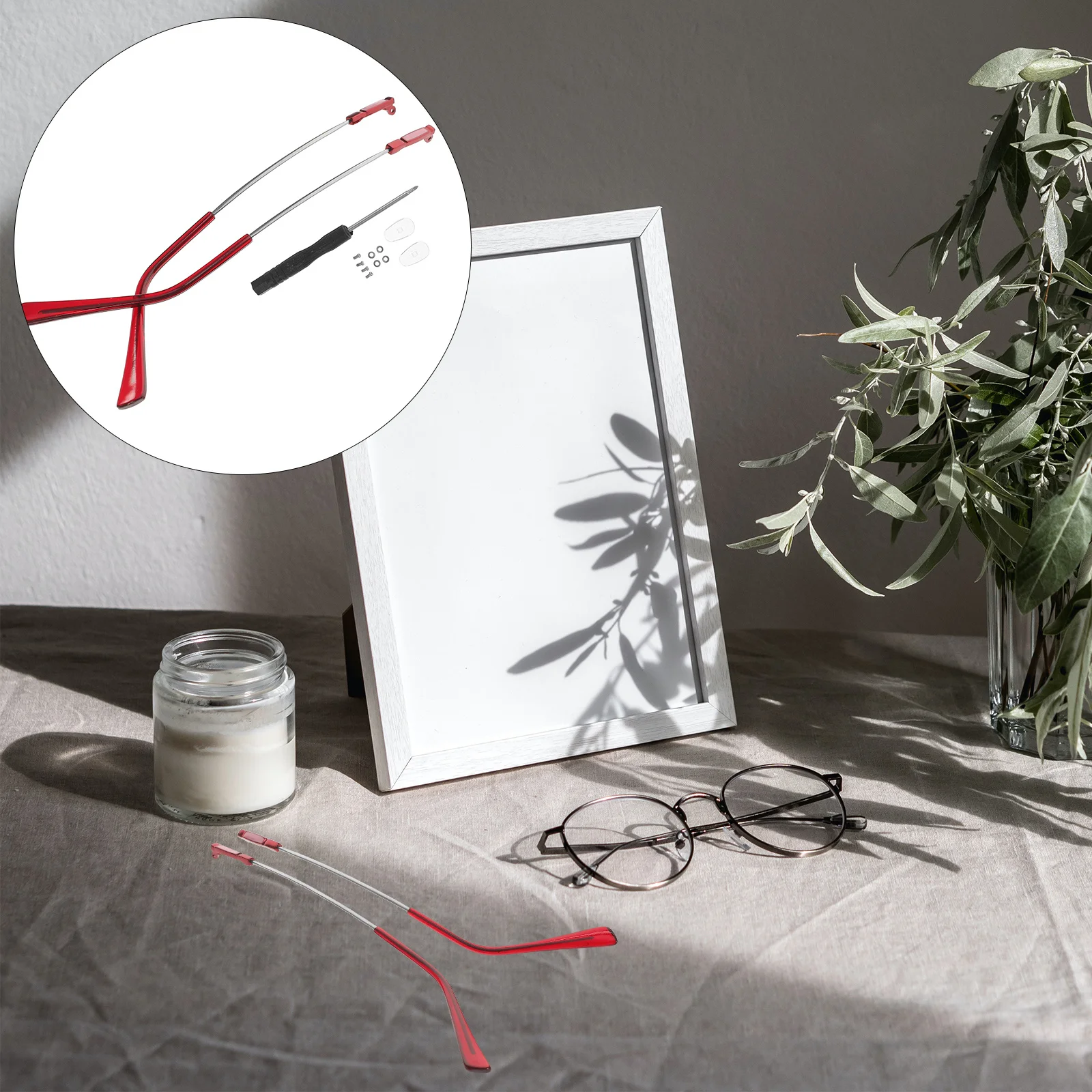 1Pair Memory Legs Glasses Parts Replacement Metal Eyeglasses Arm Universal Replacement Temple Arm Legs for Eyeglasses Repair Kit