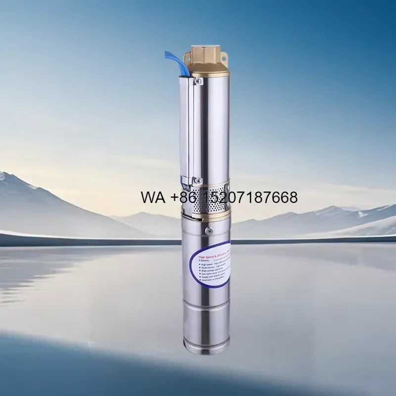 Wmwmnu Complete Set 3 Inch Solar Powered Submersible Irrigation Water Pump for Agriculture