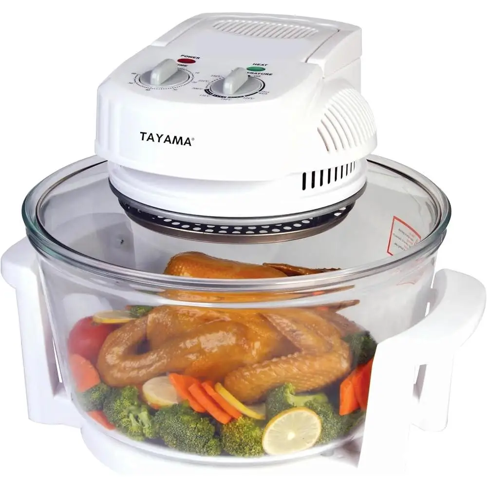 Turbo Piekarnik Szybkie gotowanie Zdrowe posiłki Bez oleju Zegar Kontrola temperatury Kompletny zestaw do piekarnika ze stojakiem na szczypce i stojakiem