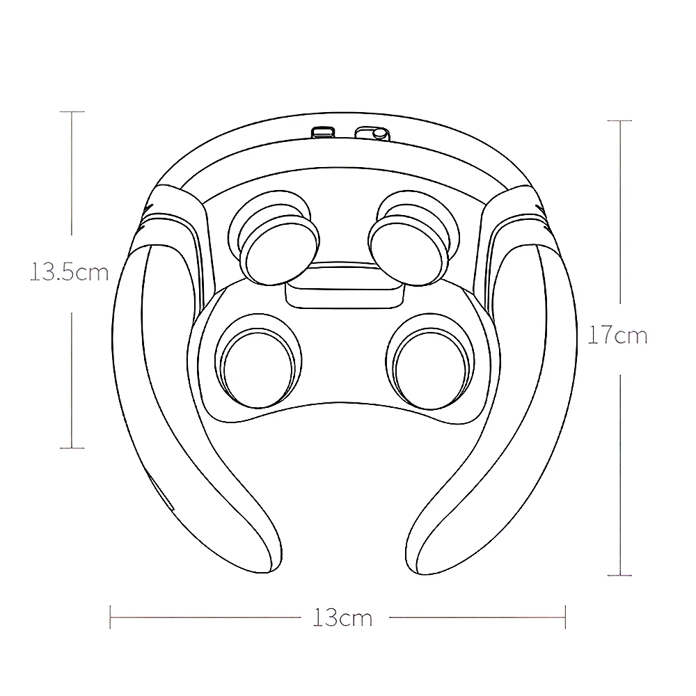 Electric Neck and Shoulder Pulse Massager 4 Electrode Plates Neck Massager Pulse & Heating Cervical Vertebra Relax Pain Relief