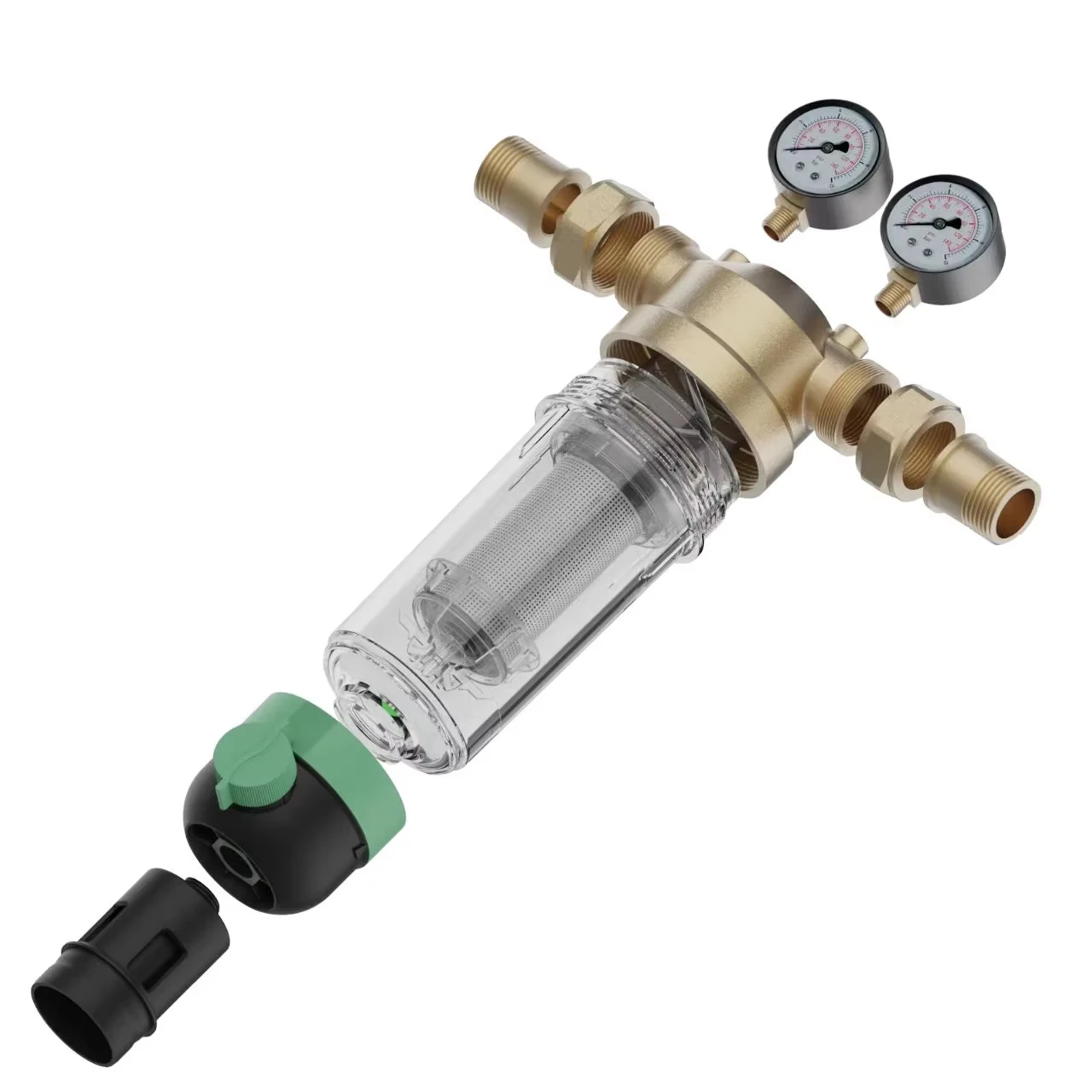 Industrial grade 50 micron brass water filter stainless steel mesh pre-filter explosion-proof household