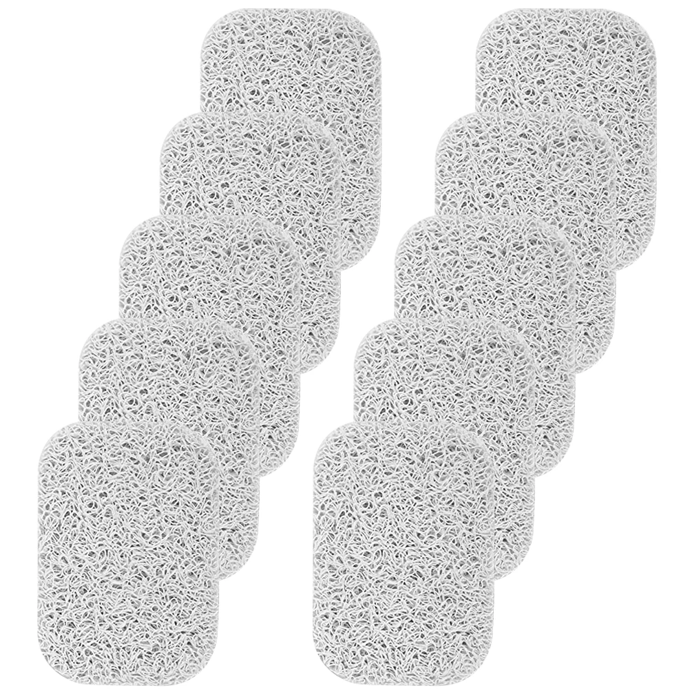 

10 Pcs Holder Drain Tray Soap Holder For Bathroom Sink for Bathroom Kitchen Travel White PVC Fits Soaps Sponges
