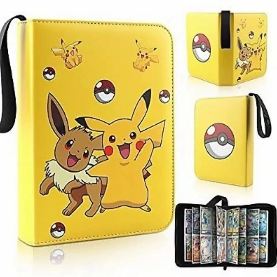 400PCS Pokemon Card Binder Photocard PU Zipper Photo Album Carte Holder Kids Toys Collection Folder Letters Cards\' Hobby Hobbies