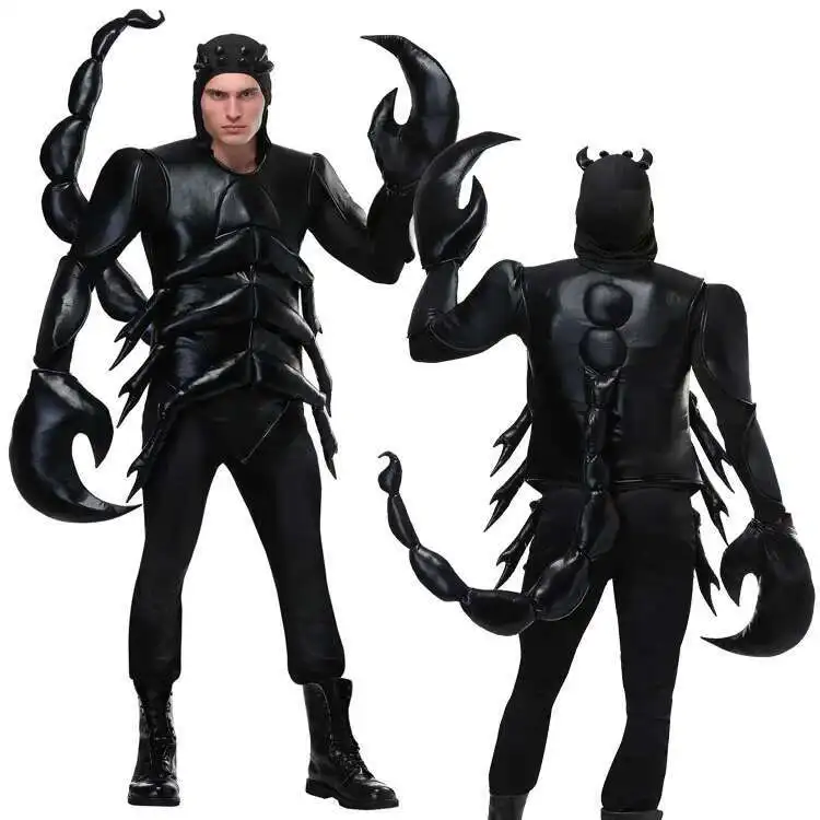 

Halloween Carnival Stage Performance Film Adult Male Insect Black Desert Ancient Tomb Scorpion Poison Scorpion Suit
