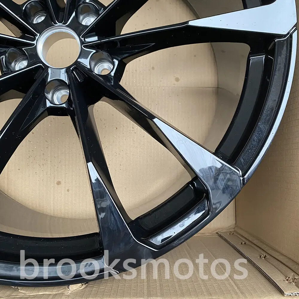 23" TWIN 5 SPOKE GLOSS BALCK STYLE FORGED WHEELS RIMS FIT 2016+ AUDI SQ7 Q8 RSQ8