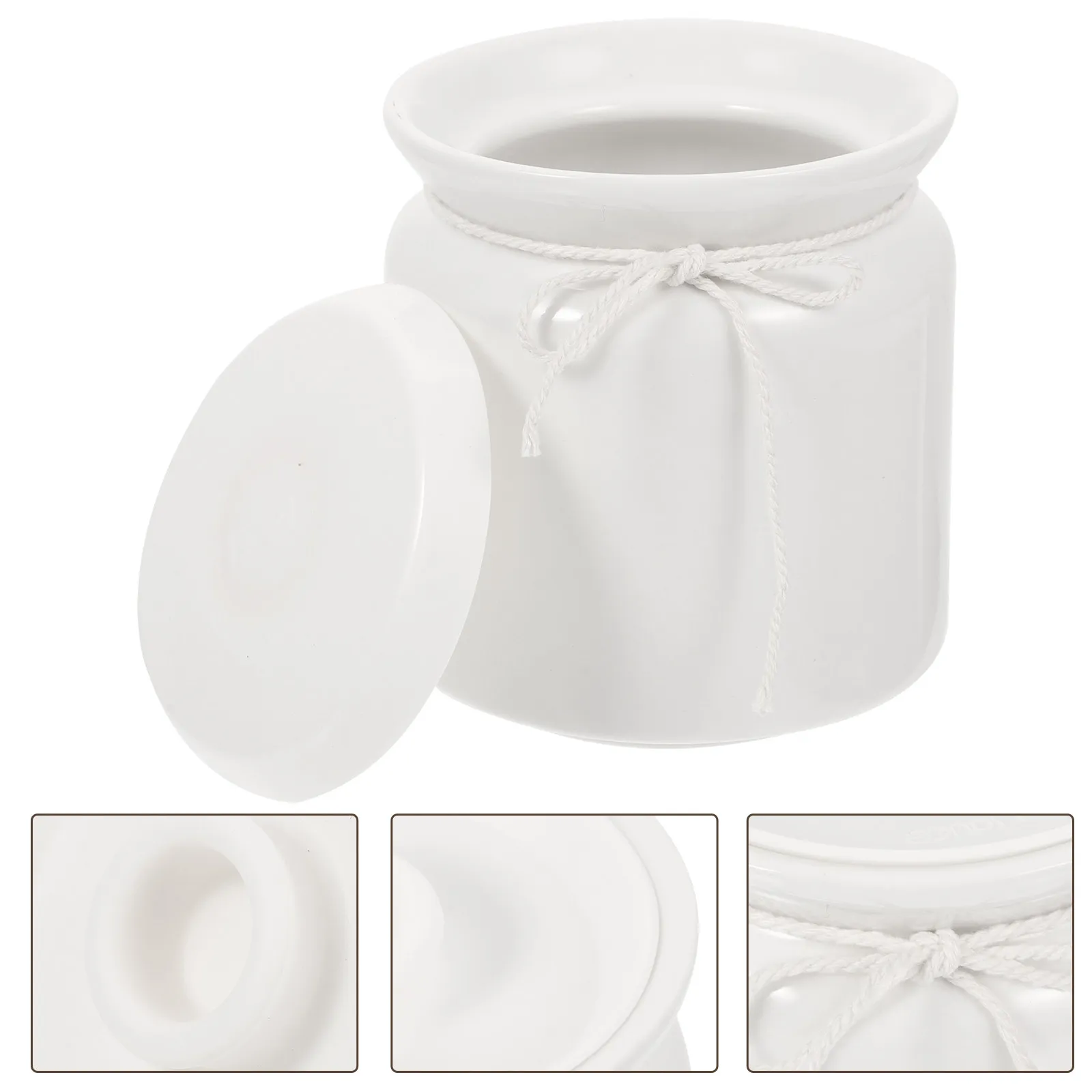 Ceramic Seasoning Jar Kitchen Spice Salt Sugar Chili Powder Curry Tea Leaves Storage Container Elegant Decor
