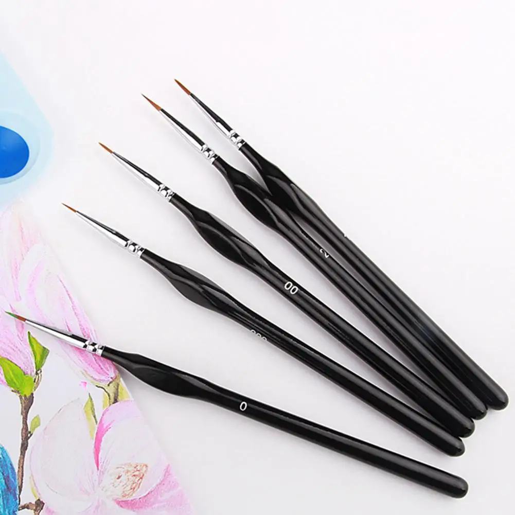 11Pcs Extreme Miniature Paint Brushes Fine Art Premium Synthetic Nylon Bristles Small Gap Precision Brushes